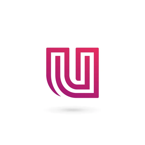 Letter U logo pictogram ontwerp template elementen — Stockvector