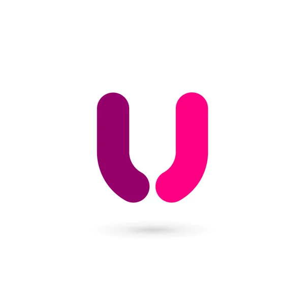 Lettre U logo icône conception des éléments de modèle — Image vectorielle
