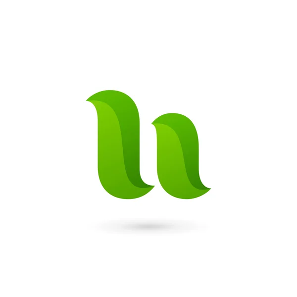 Letter U eco verlaat logo pictogram ontwerpelementen sjabloon — Stockvector