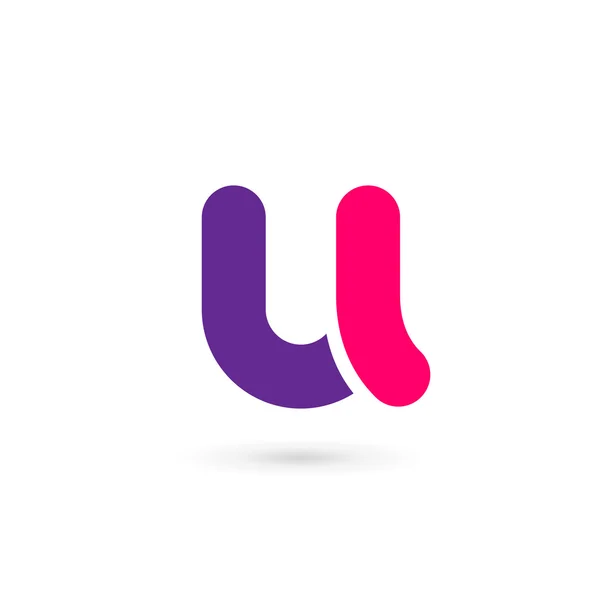 Letra U icono del logotipo elementos de plantilla de diseño — Archivo Imágenes Vectoriales