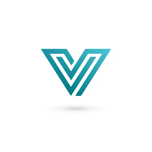 Элементы шаблона логотипа V буквы — стоковый вектор