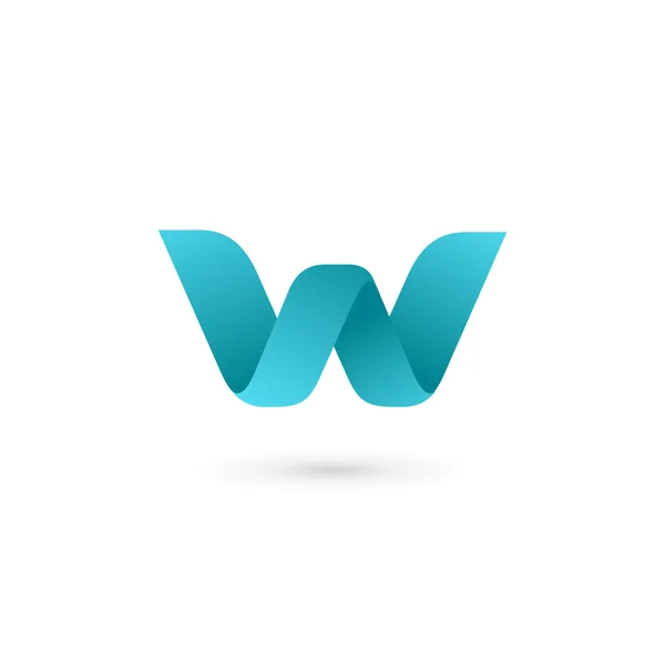 Letter W logo pictogram ontwerp template elementen — Stockvector