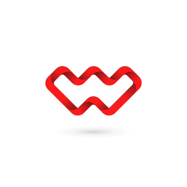 Letter W logo pictogram ontwerp template elementen — Stockvector