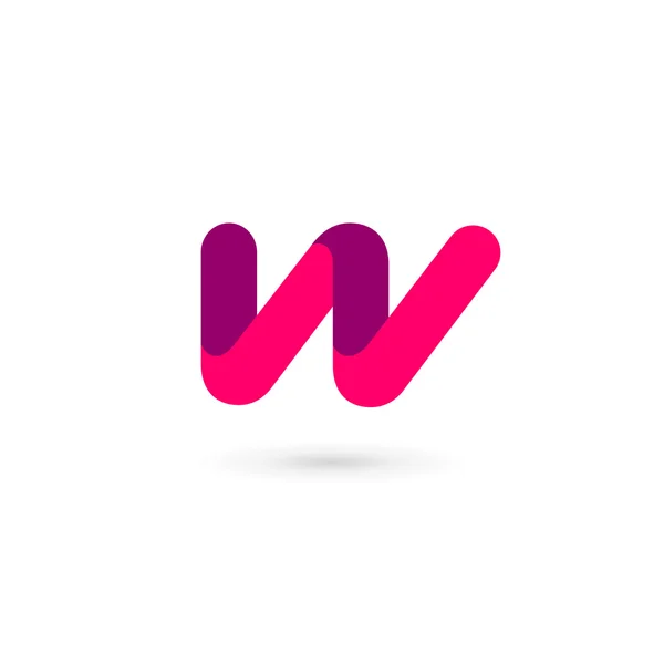 Letter W logo pictogram ontwerp template elementen — Stockvector