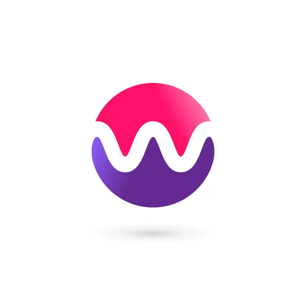 Letter W logo pictogram ontwerp template elementen — Stockvector