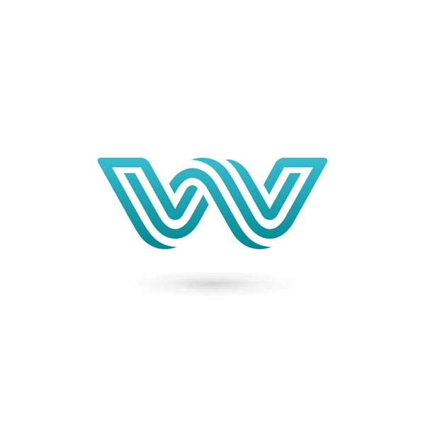 Letter W logo pictogram ontwerp template elementen — Stockvector