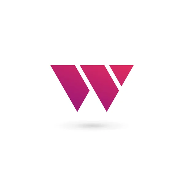 Letter W logo pictogram ontwerp template elementen — Stockvector