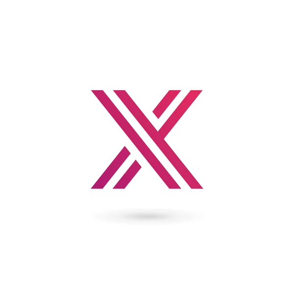Στοιχεία προτύπου σχεδίασης εικονιδίου του γραφικού χαρακτήρα X — Διανυσματικό Αρχείο