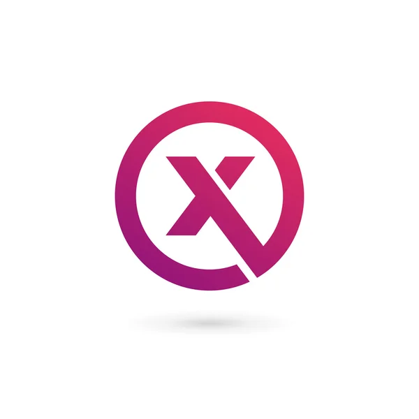 X harfi logo tasarım şablonu elementleri — Stok Vektör