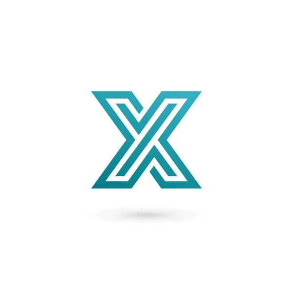 Buchstabe X Logo-Symbol-Design-Vorlagen-Elemente — Stockvektor