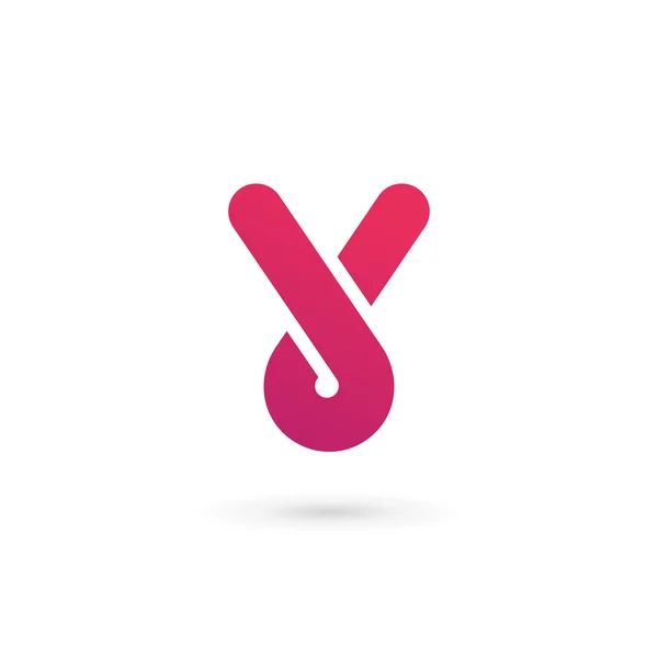 Y harfi logo tasarım şablonu elementleri — Stok Vektör