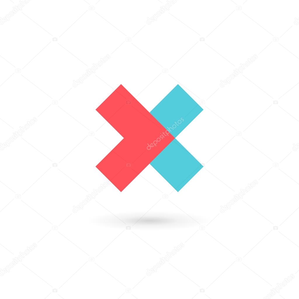 Letter X cross logo icon design template element