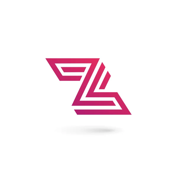 Lettera Z numero 2 logo icona elementi modello di design — Vettoriale Stock