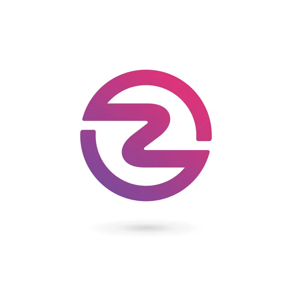 문자 Z 번호 2 로고 아이콘 설계 템플릿 요소 — 스톡 벡터