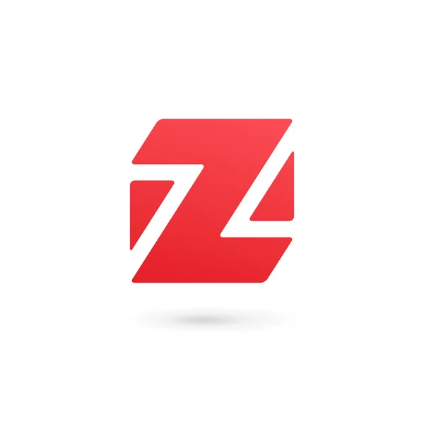 Carta Z número 2 cubo logotipo ícone design elementos de modelo — Vetor de Stock