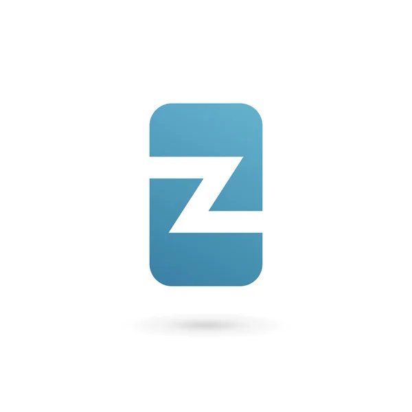 Mobile phone app lettera Z logo icona design elementi modello — Vettoriale Stock