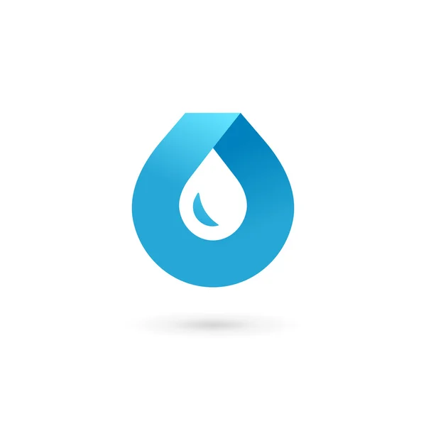 Waterdruppel logo ontwerp sjabloon symboolpictogram. Kan worden gebruikt in ecol — Stockvector