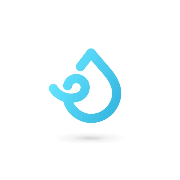 Water drop symbol logo design template icon. May be used in ecol — Stock Vector