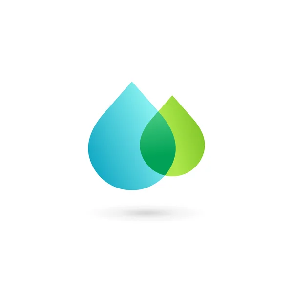 Icono de la plantilla de diseño de logotipo de gota de agua. Puede utilizarse en ecol — Vector de stock