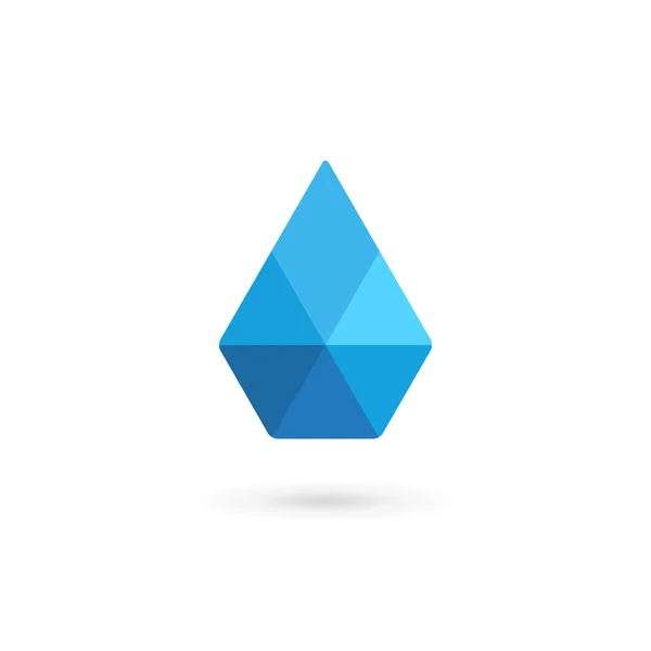 Water drop symbol crystal logo design template icon. May be used — Wektor stockowy