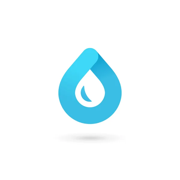 Waterdruppel logo ontwerp sjabloon symboolpictogram. Kan worden gebruikt in ecol — Stockvector