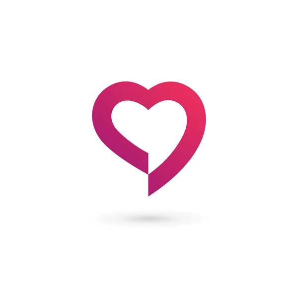 Heart symbol speech bubble logo icon design template. May be use — Wektor stockowy