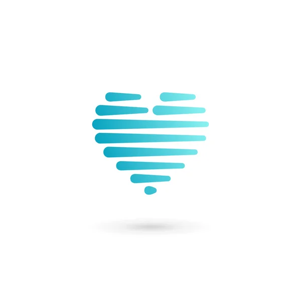 Heart symbol logo icon design template. May be used in medical, — Stock Vector