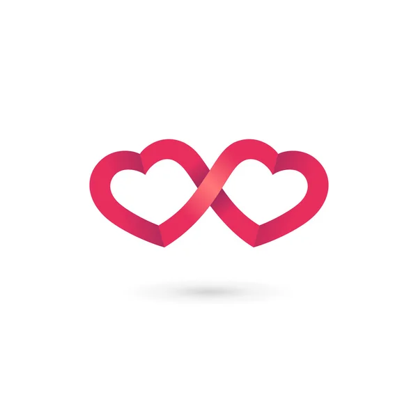 Cuore infinito ciclo logo icona design elementi modello Grafiche Vettoriali