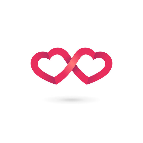 Heart infinity loop logo icon design template elements Royalty Free Stock Illustrations