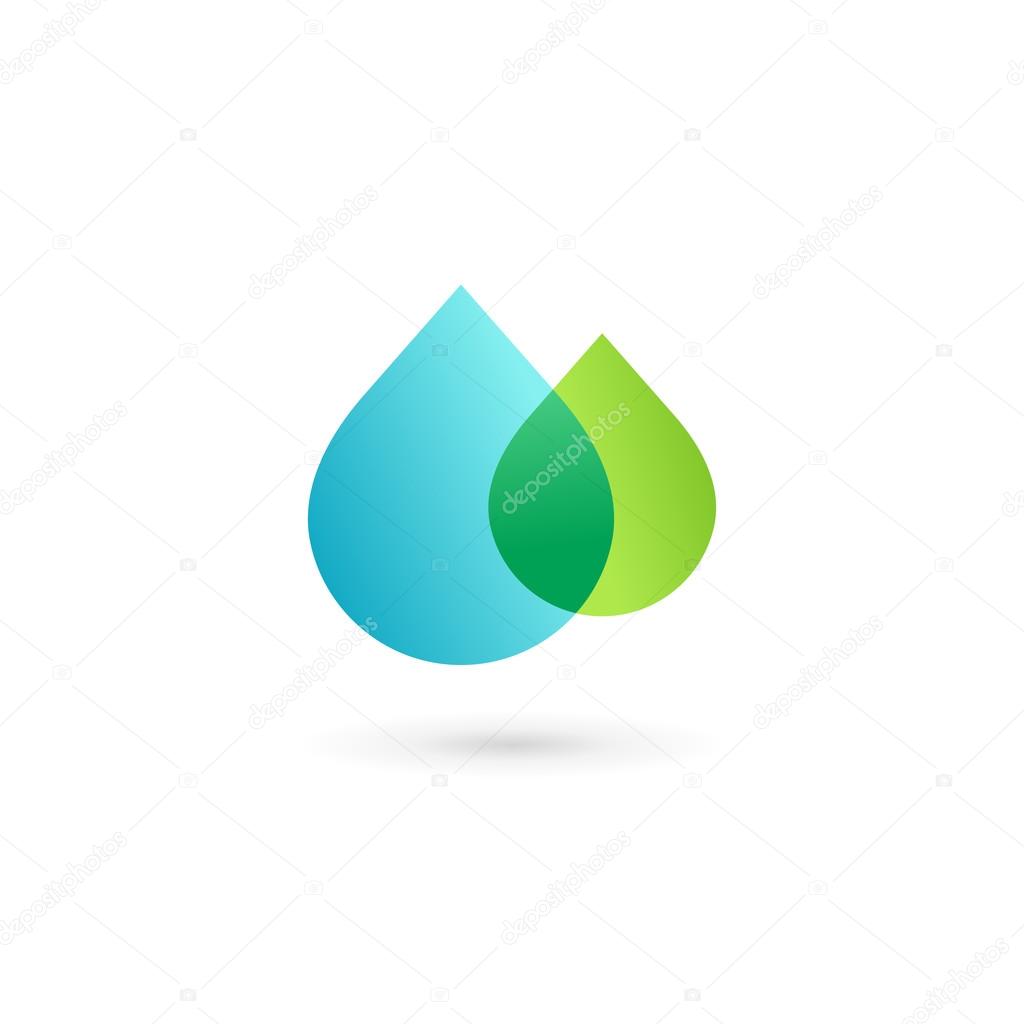 Water drop symbol logo design template icon. May be used in ecological, medical, chemical, food and oil design