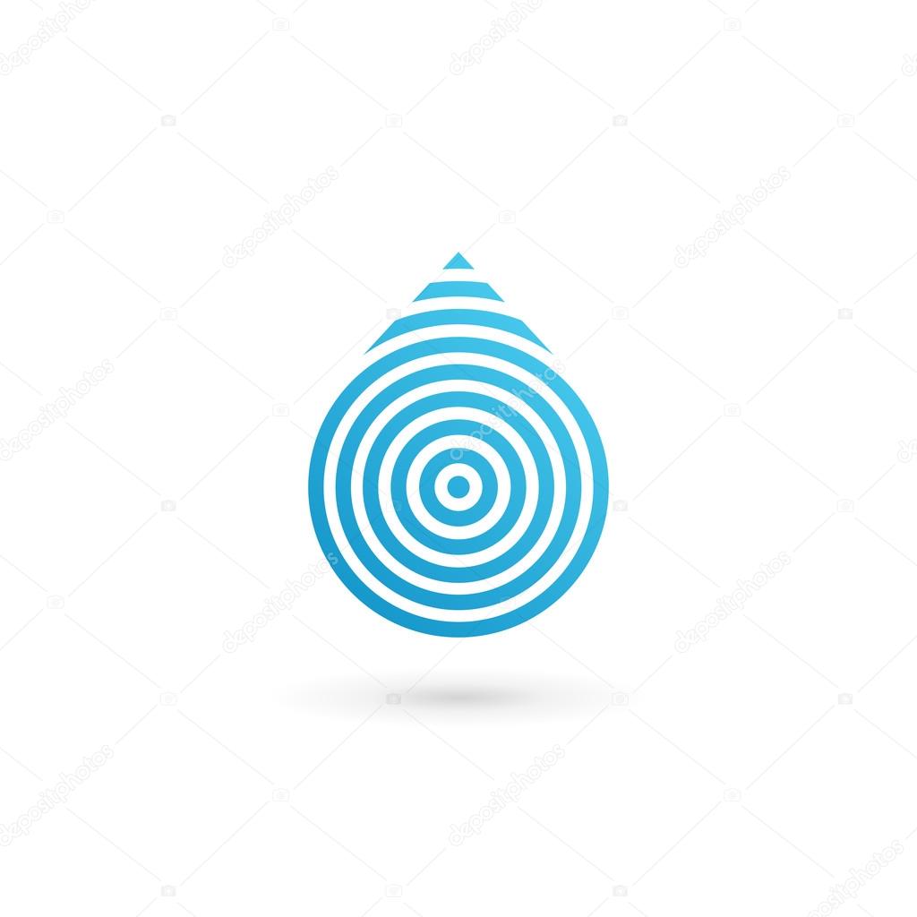 Water drop symbol logo design template icon. May be used in ecological, medical, chemical, food and oil design