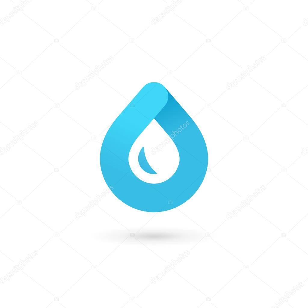 Water drop symbol logo design template icon. May be used in ecological, medical, chemical, food and oil design