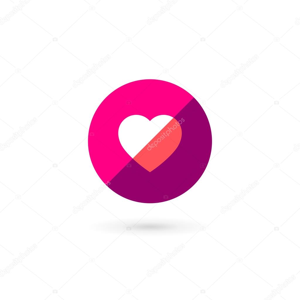 Heart symbol logo icon design template. May be used in medical, dating, Valentines Day and wedding design