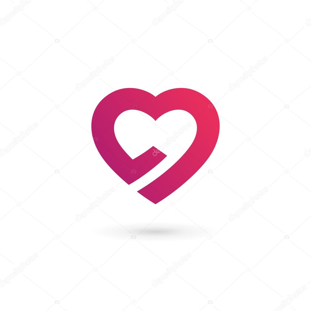 Heart symbol logo icon design template. May be used in medical, dating, Valentines Day and wedding design