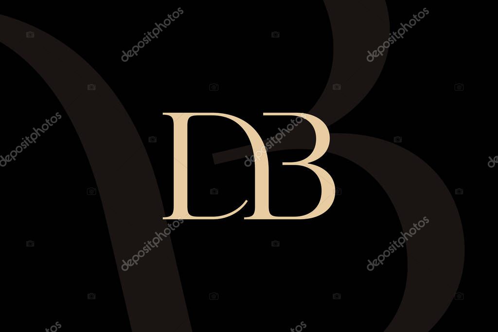 DB or BD letter logo icon design. Classic style luxury initials monogram.