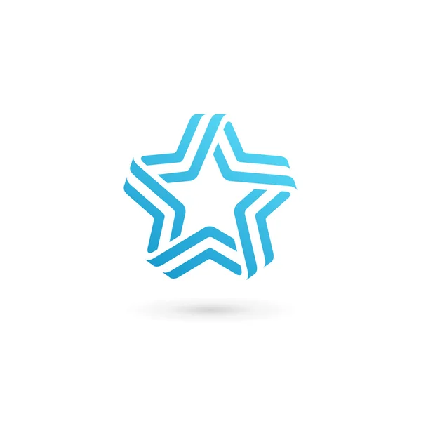 Elementos de plantilla de diseño de icono de logotipo estrella abstracta — Vector de stock