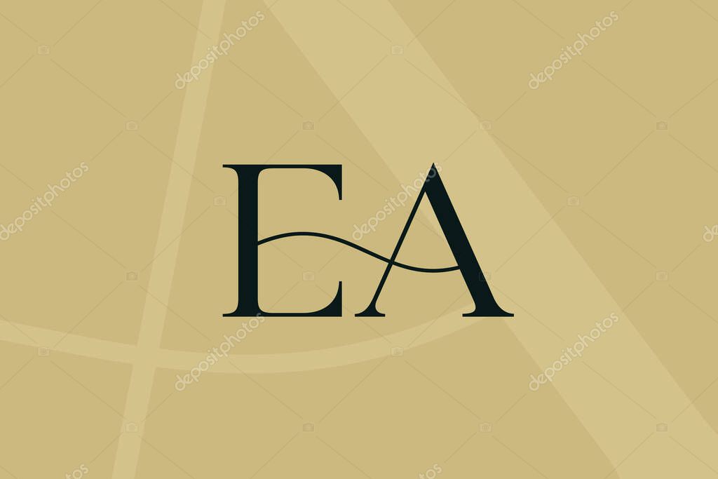 EA or AE letter logo icon design. Classic style luxury initials monogram.