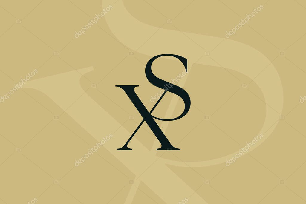 XS or SX letter logo icon design. Classic style luxury initials monogram.