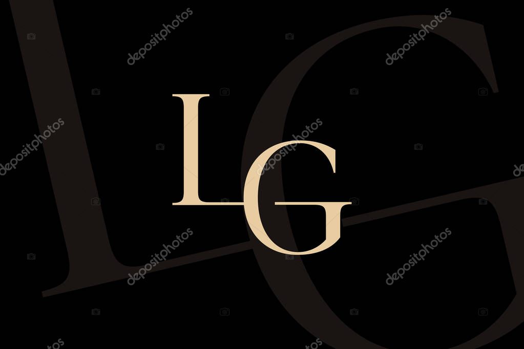 LG or GL letter logo icon design. Classic style luxury initials monogram.