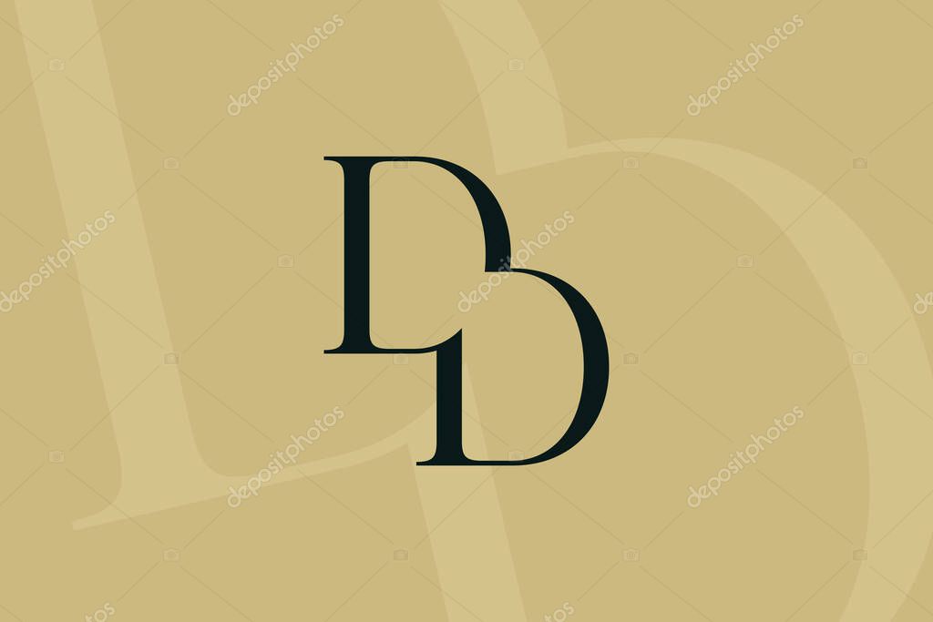 DD letter logo icon design. Classic style luxury initials monogram.
