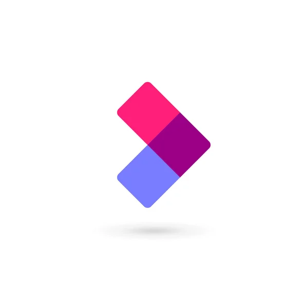 Modèle abstrait de conception d'icône de logo d'entreprise avec flèche — Image vectorielle