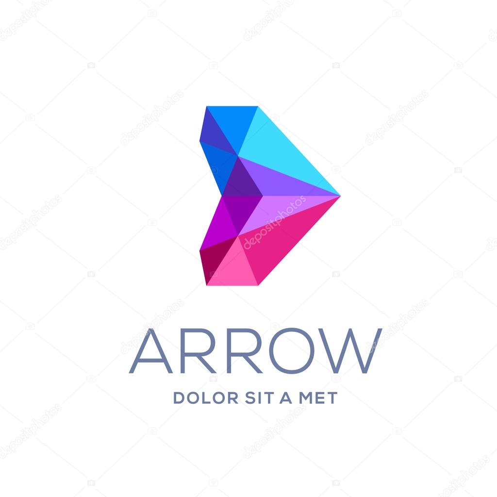 Abstract business logo icon design template with arro