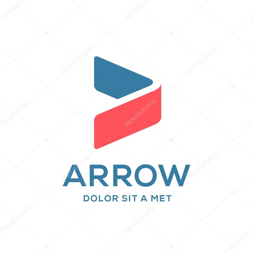 Abstract business logo icon design template with arro