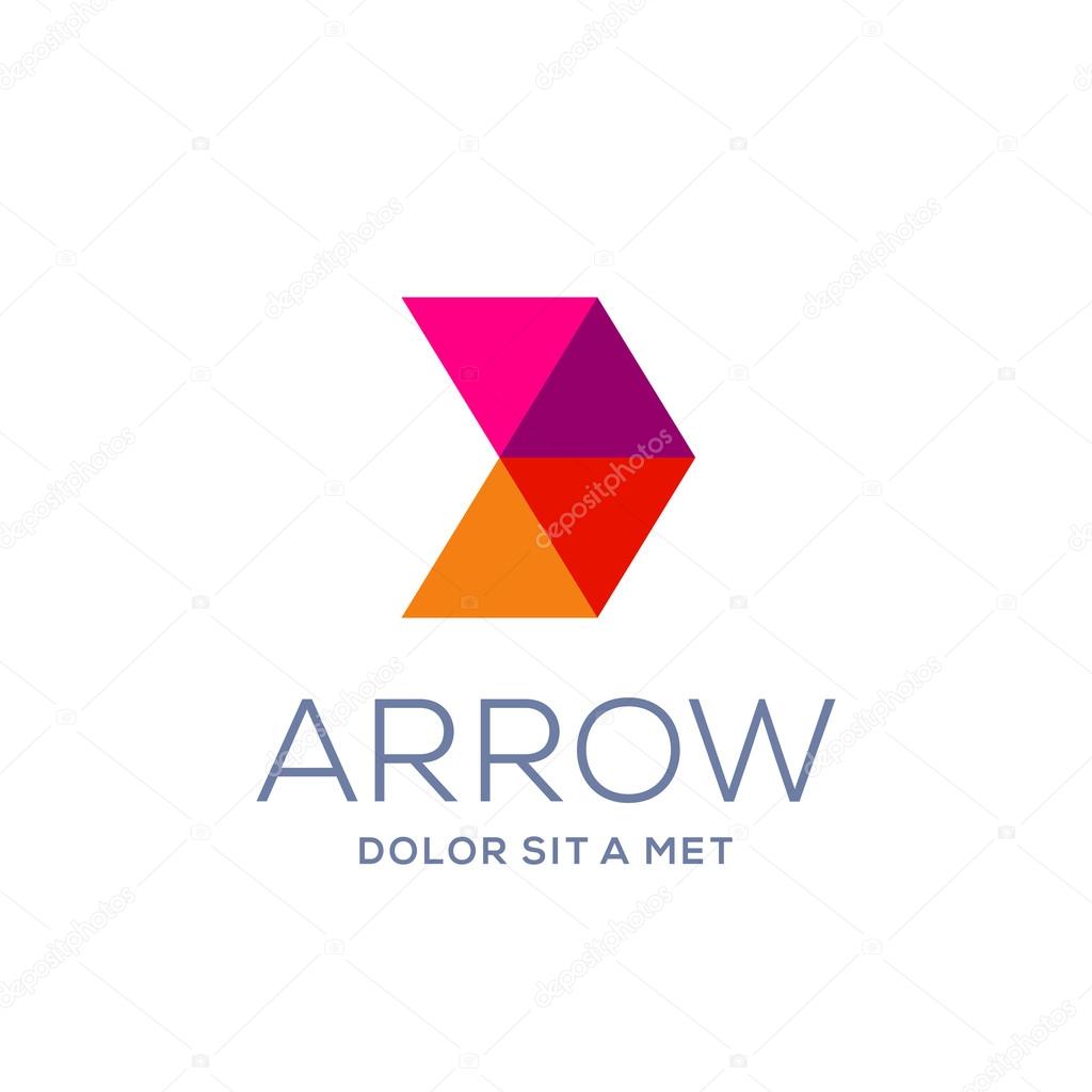 Abstract business logo icon design template with arro