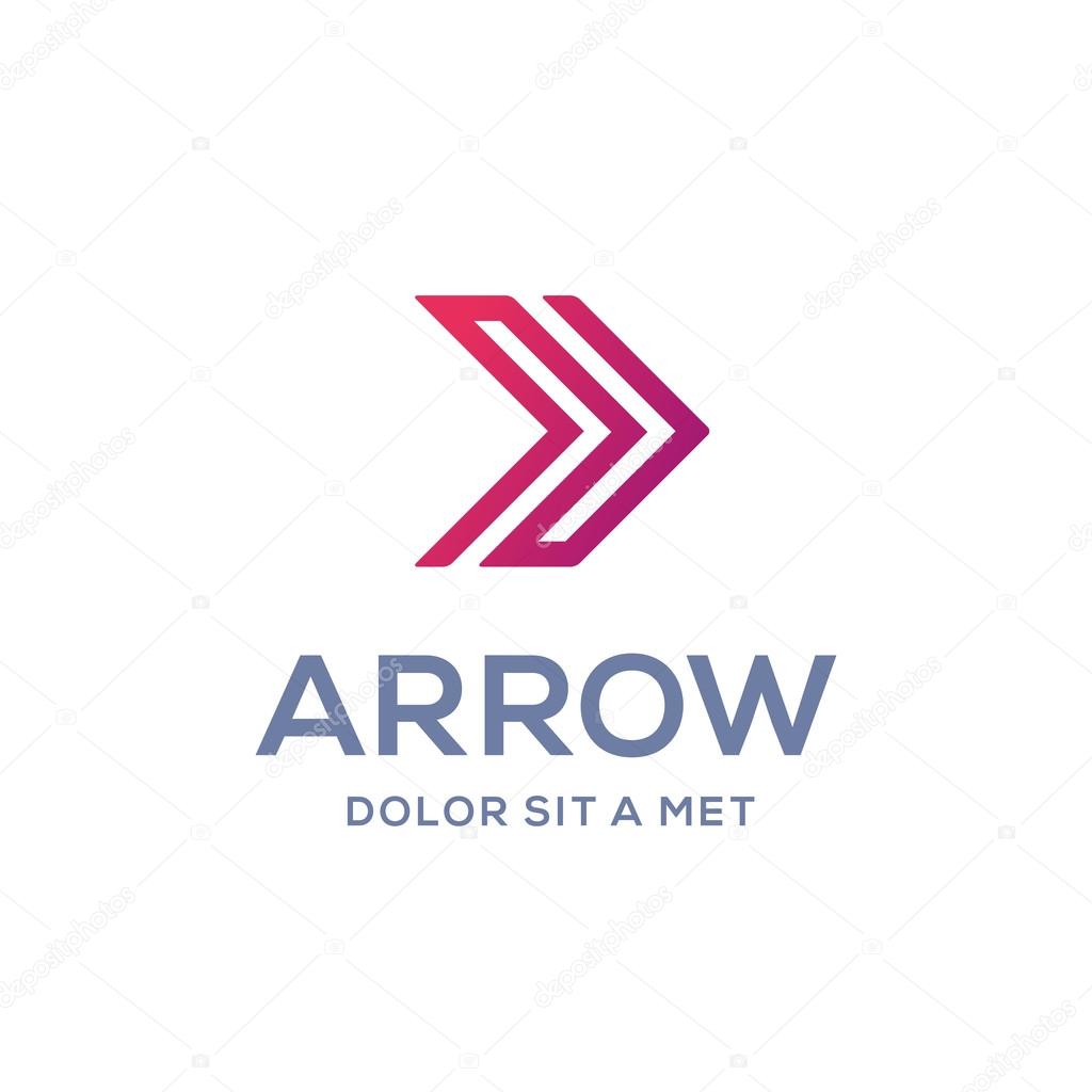 Abstract business logo icon design template with arro