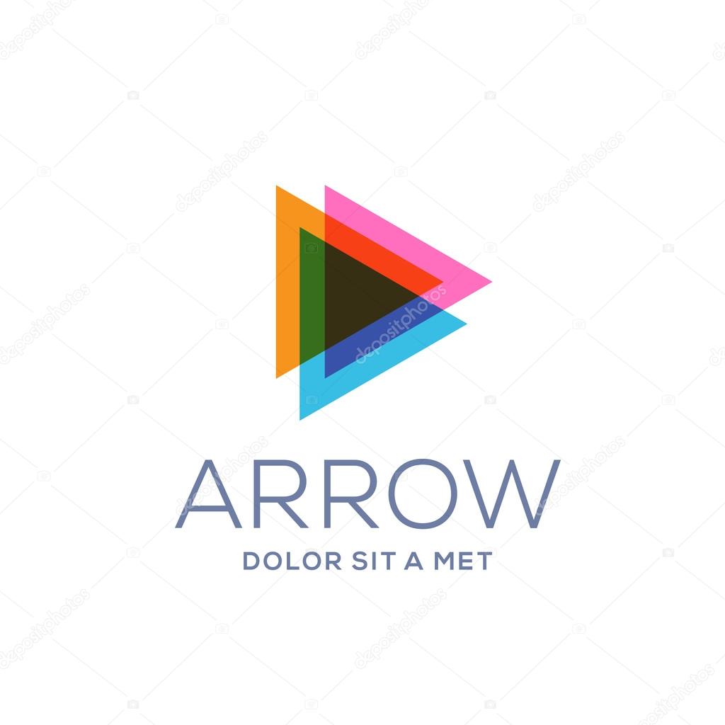 Abstract business logo icon design template with arro