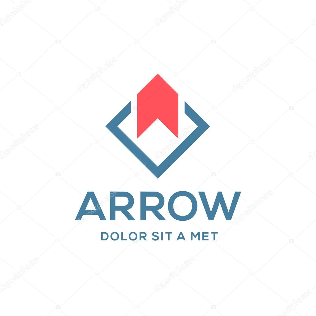 Abstract business logo icon design template with arro