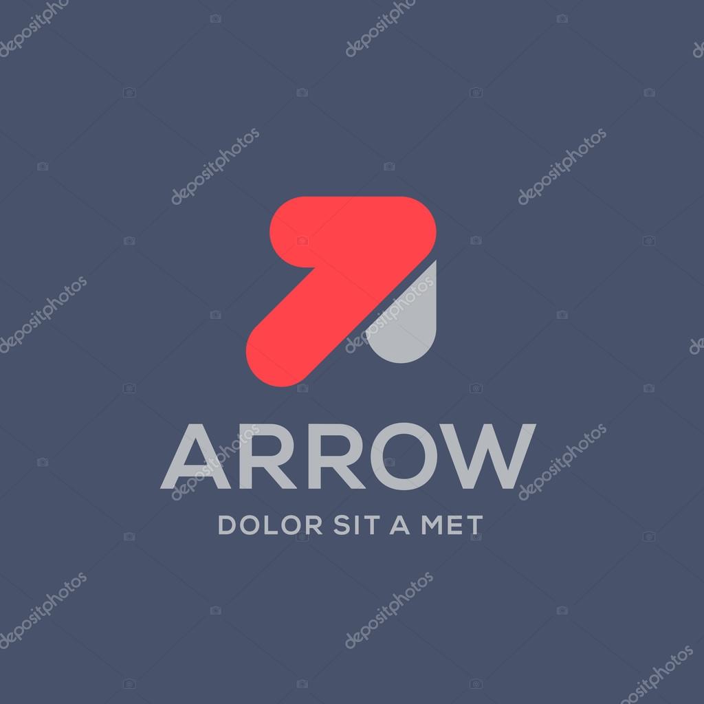 Abstract business logo icon design template with arro
