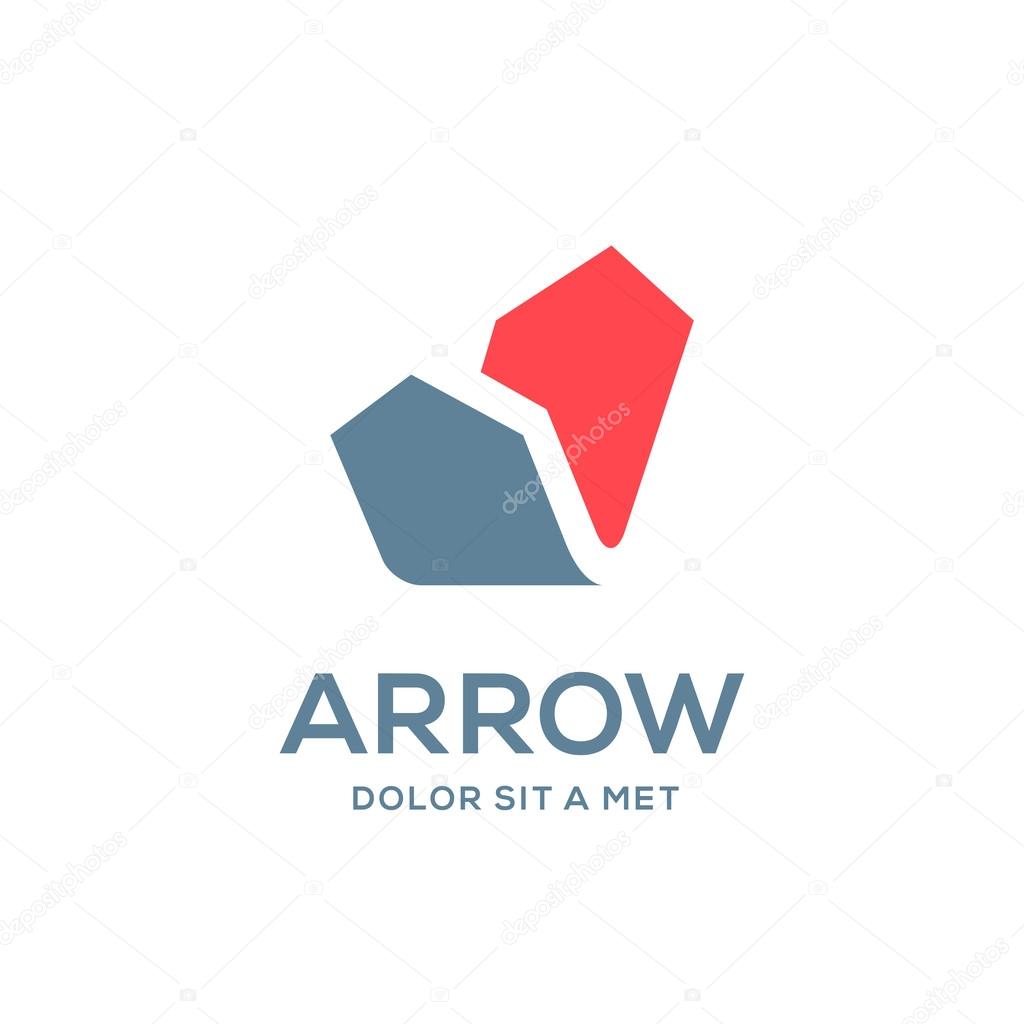 Abstract business logo icon design template with arro