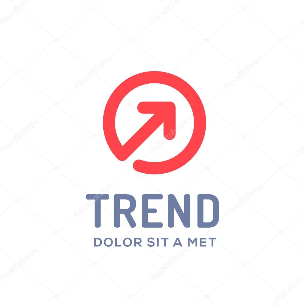 Abstract business logo icon design template with arro